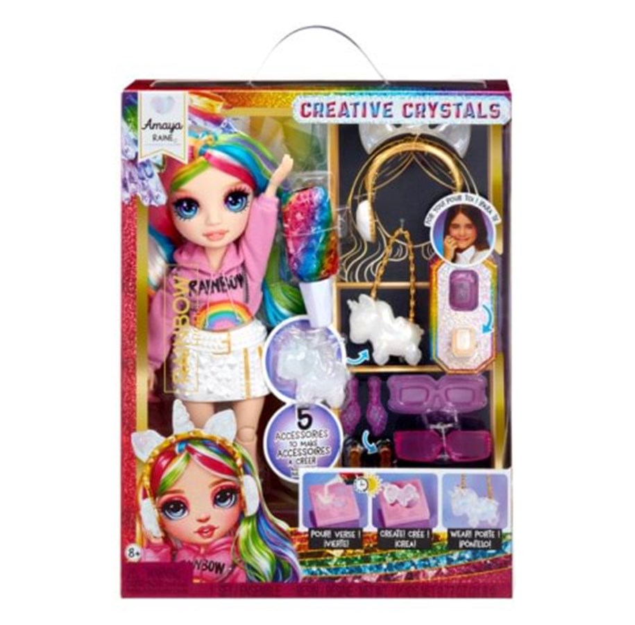 Dukker & Tilbehør - Rainbow High Creative Crystals Fashion Doll- Amaya - 121411