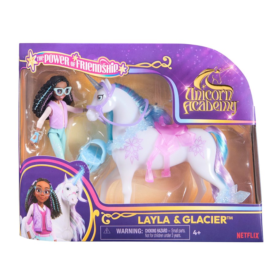 Dukker & Tilbehør - Unicorn Academy Doll & Unicorn V2 -Layla & Glacier - 6072675