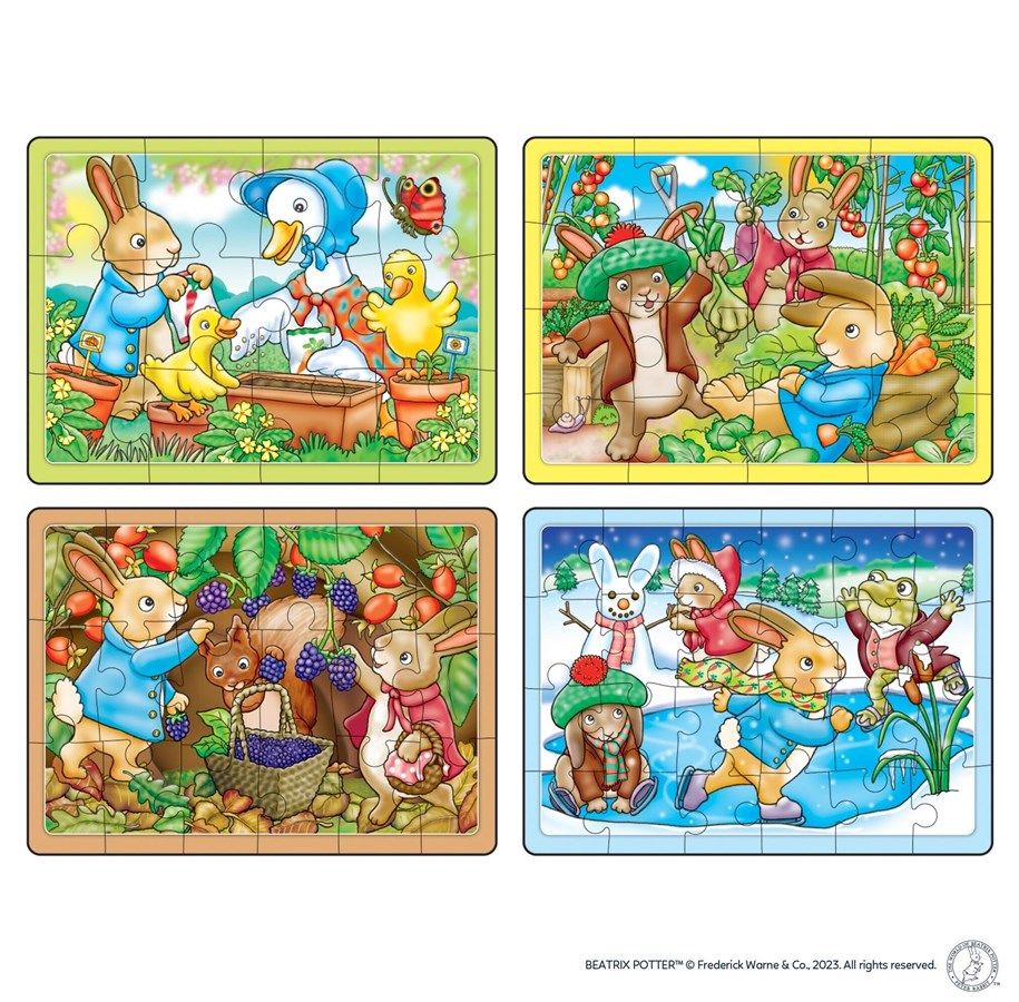 Puslespill - Orchard Peter Rabbit 4-in-a-Box Puzzles - 606004