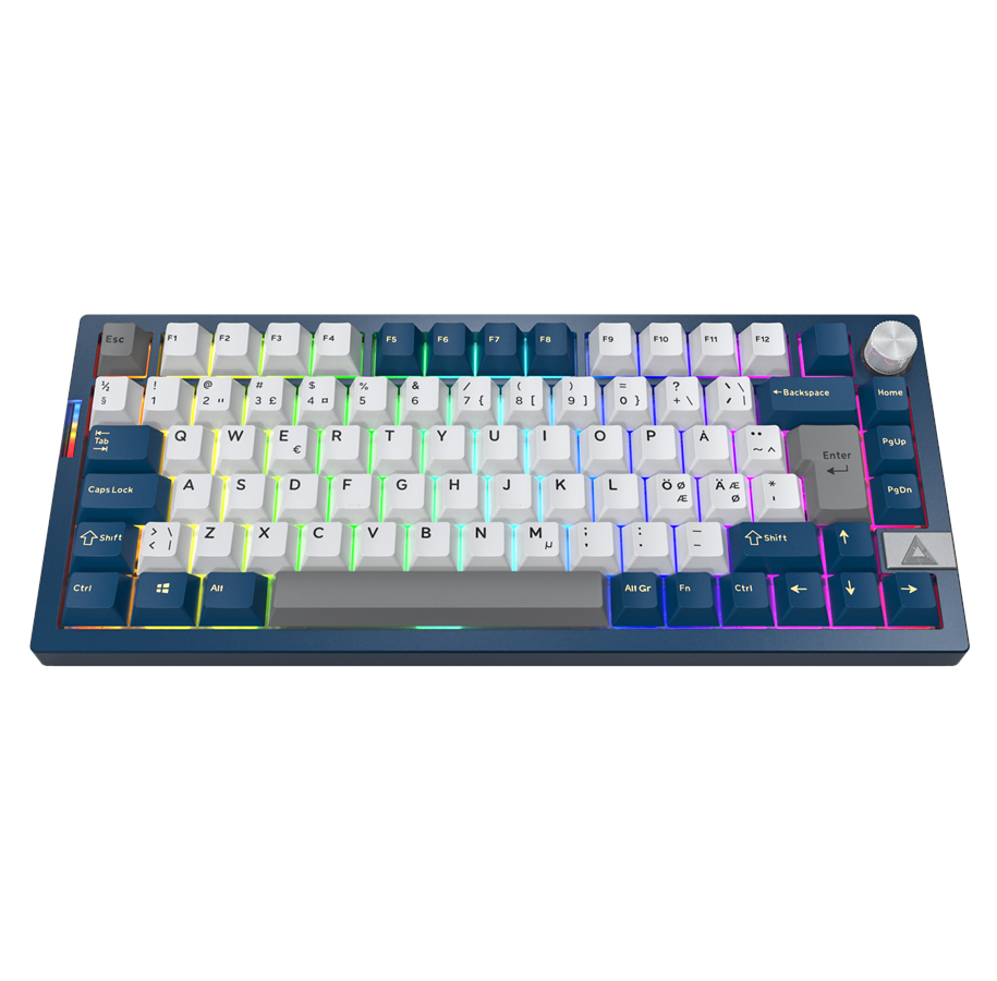 Tastatur - Montech Mkey PRO 75% - Freedom - Gamingtastatur - Nordisk - Blå - MK PRO 75 FB_ISO