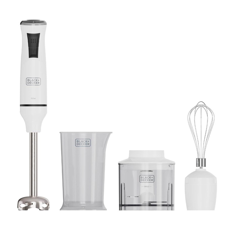 Mikser - Black & Decker Stavmikser Hand Blender 750W White Accessories - 750 W - ES9160180B