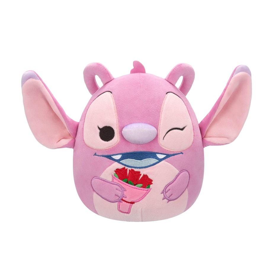 Plush - Squishmallows 20 cm Disney Angel med bukett - 260883