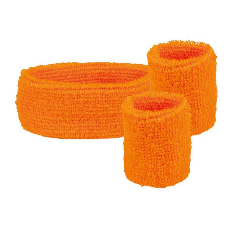 Kostymer - Boland - Sweatbands Neon Orange 3 pcs. - 01896