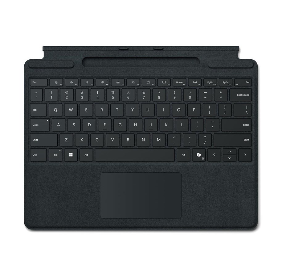 Tastatur - Microsoft Surface Pro Keyboard - keyboard - with trackpad accelerometer Surface Slim Pen 2 storage and charging tray - QWERTZ - Swiss - black Input Device - Tastatur - Sveitsisk - Svart - 8XB-00146