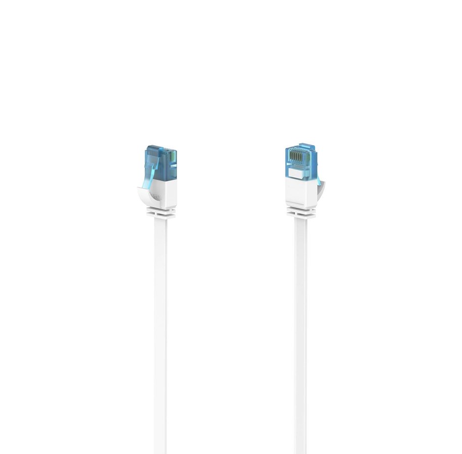 Nettverkskabel - Hama Network Cable Cat6A 10Gbit/S U/Utp Flat White 15m - Hvit - 15m - 00200687