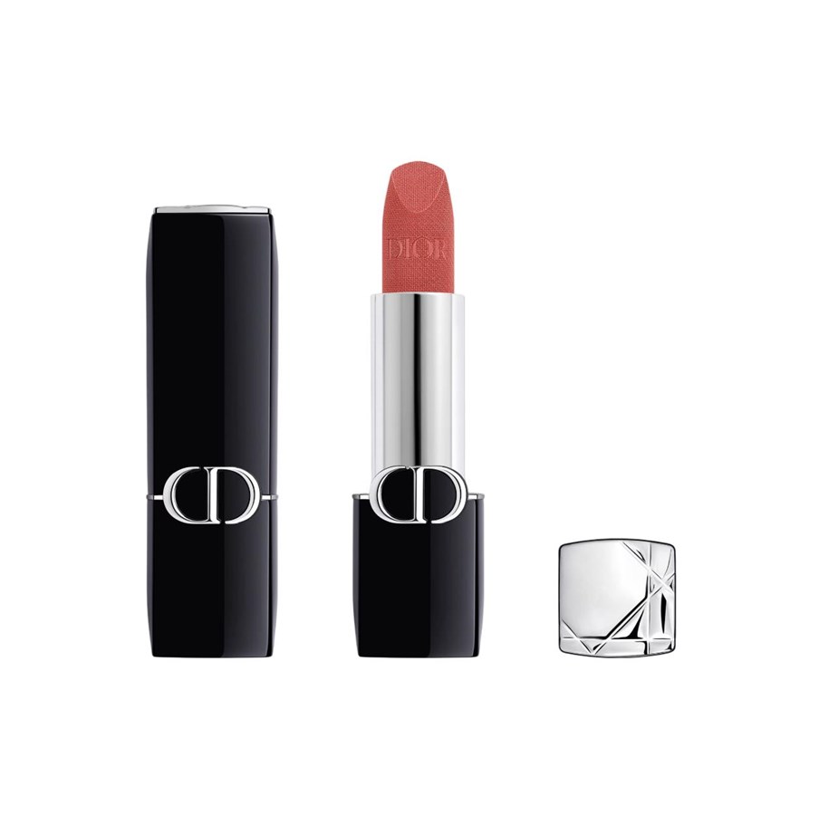 Sminke - Christian Dior Rouge, Satin Matte, Cream Lipstick, 772, Classic Rosewood Velvet, Refillable, 3.5 g - 3348901658485