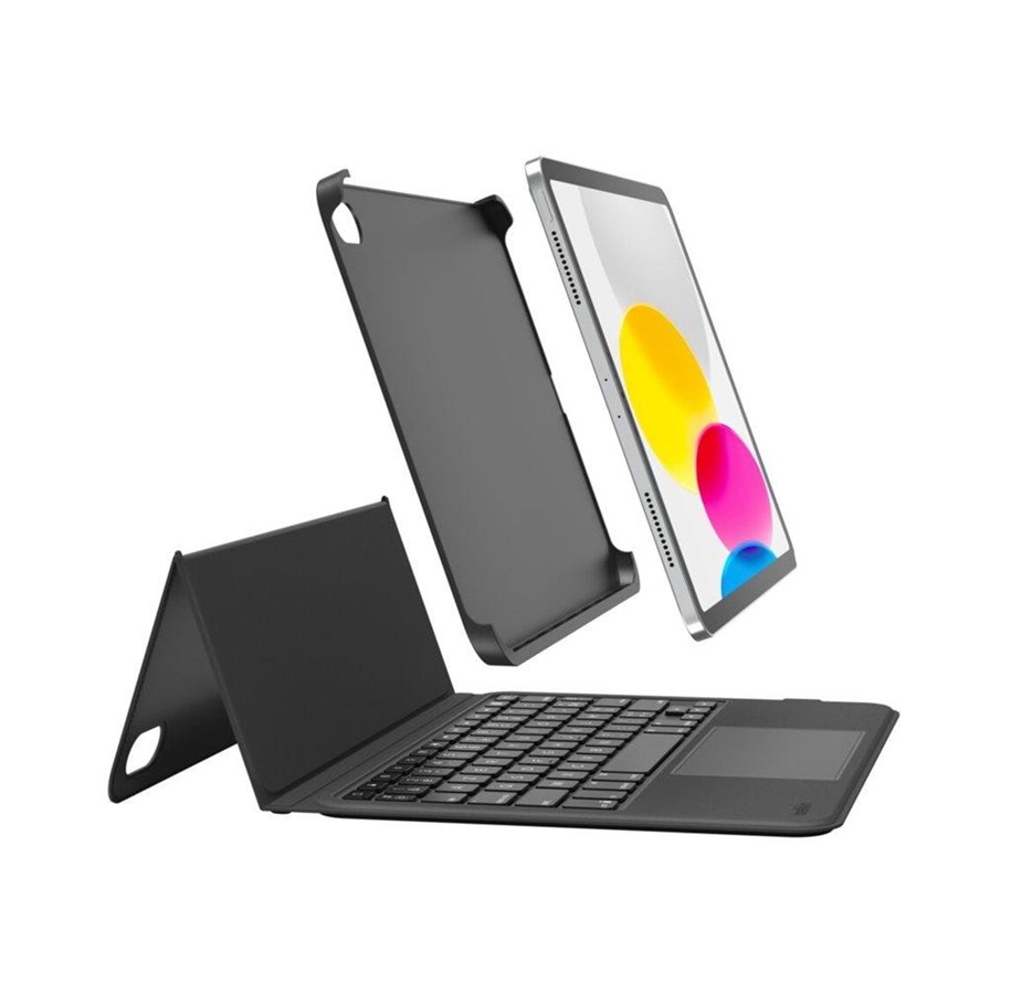 Tastatur - Belkin Connect - keyboard and folio case (protective case) - with magnetic stand - with trackpad Input Device - Tastatur & Foliosett - Svart - BBZ001AY-V3