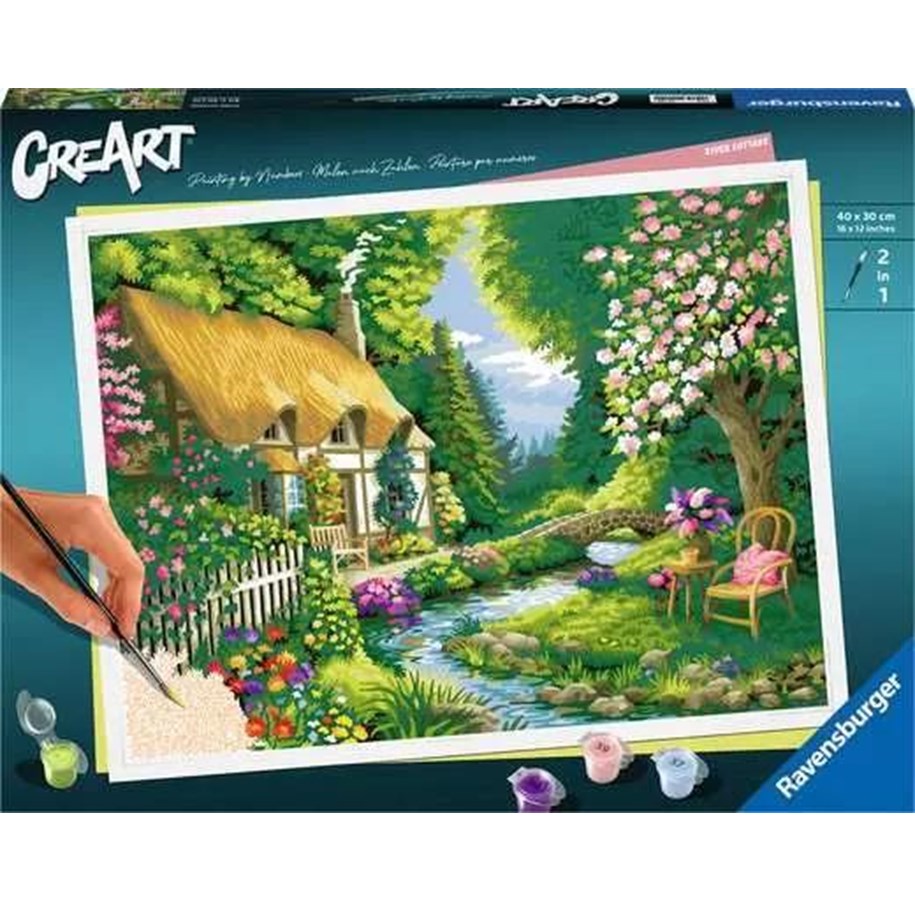 Kreative leker - Ravensburger CreArt Painting by Numbers - Cottage Garden - 201549