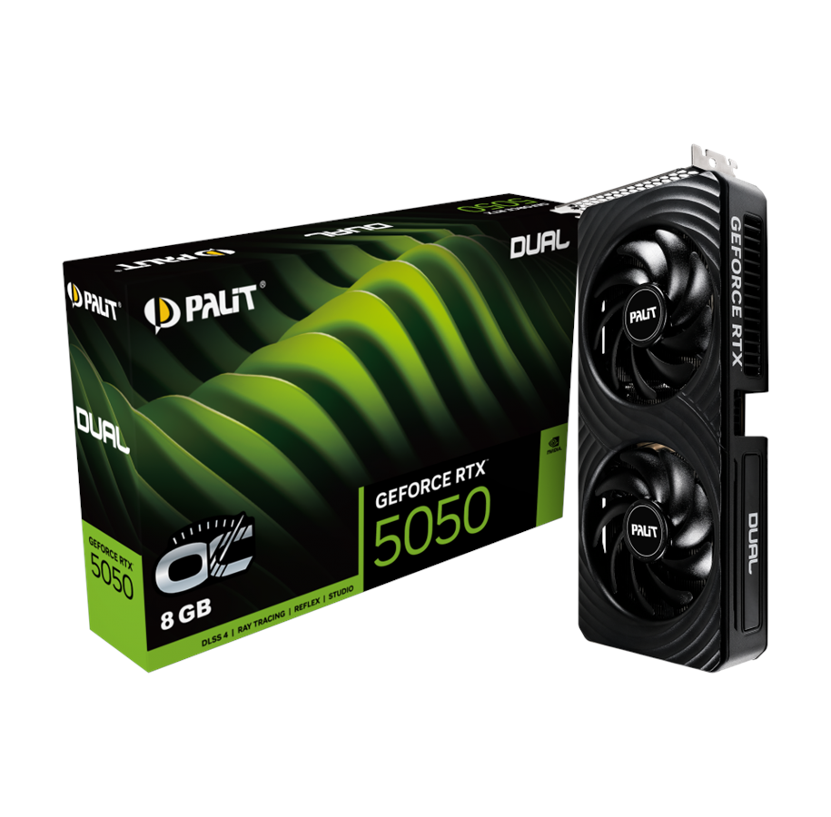 Grafikkort - Palit GeForce RTX 5050 DUAL OC - 8GB GDDR6 RAM - Grafikkort - NE65050S19P1-GB2070D