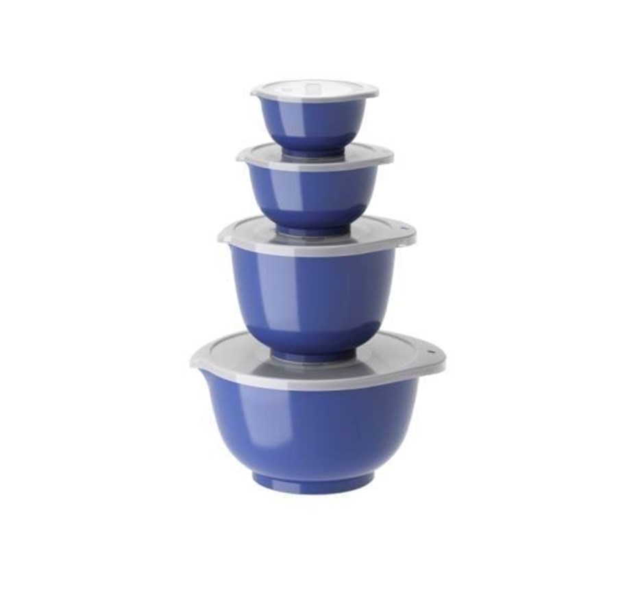 Kjøkkentilbehør - Rosti - Margrethe Bowls - Set of 4 + Lids (Blue) - 29965