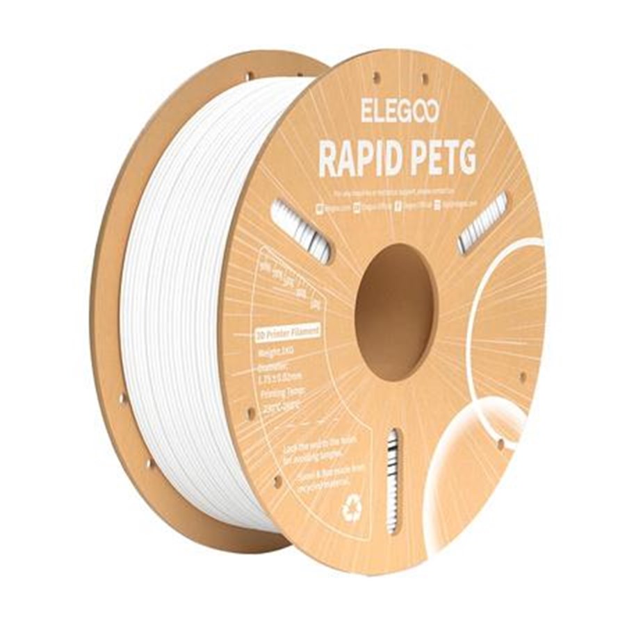 Filament/Resin - 3D-skriver - Elegoo Rapid PETG Filament - White - 50.203.0217