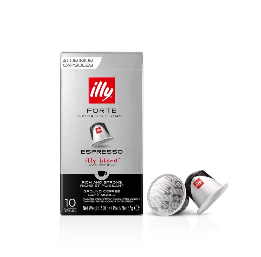 Kaffe & Espresso - illy Nespresso Ground Forte Capsules – 10 pcs - 2001423