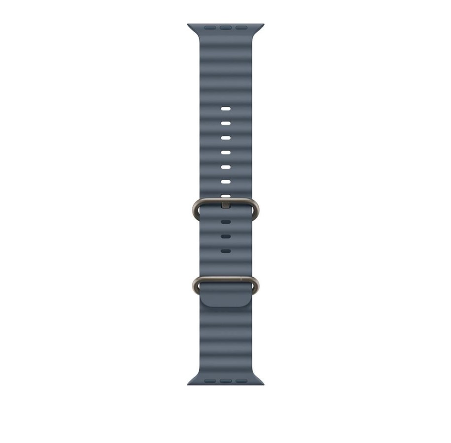Smartklokke - Tilbehør - Apple 49mm Anchor Blue Ocean Band - Natural Titanium Finish - MGCC4ZM/A
