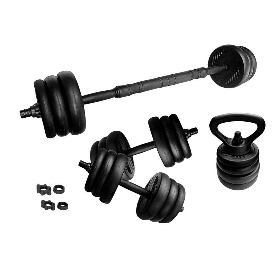 Sport & Fitness - ASG Weight set 20 kg - Black/Black - ASG4462BLACKONE SIZE