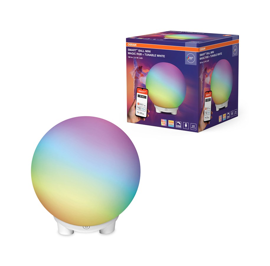 Smarthus - Osram  SMART+ Ball Light 160lm 2.5W RGB+822-865 Ø130 white WiFi - 4099854475825