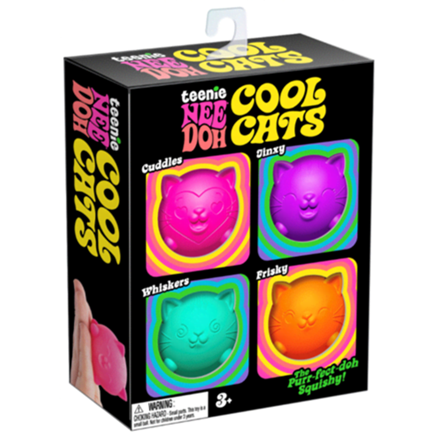 Små gaver til barn - NeeDoh Teenie Cool Cats 4 -Pack - 200109