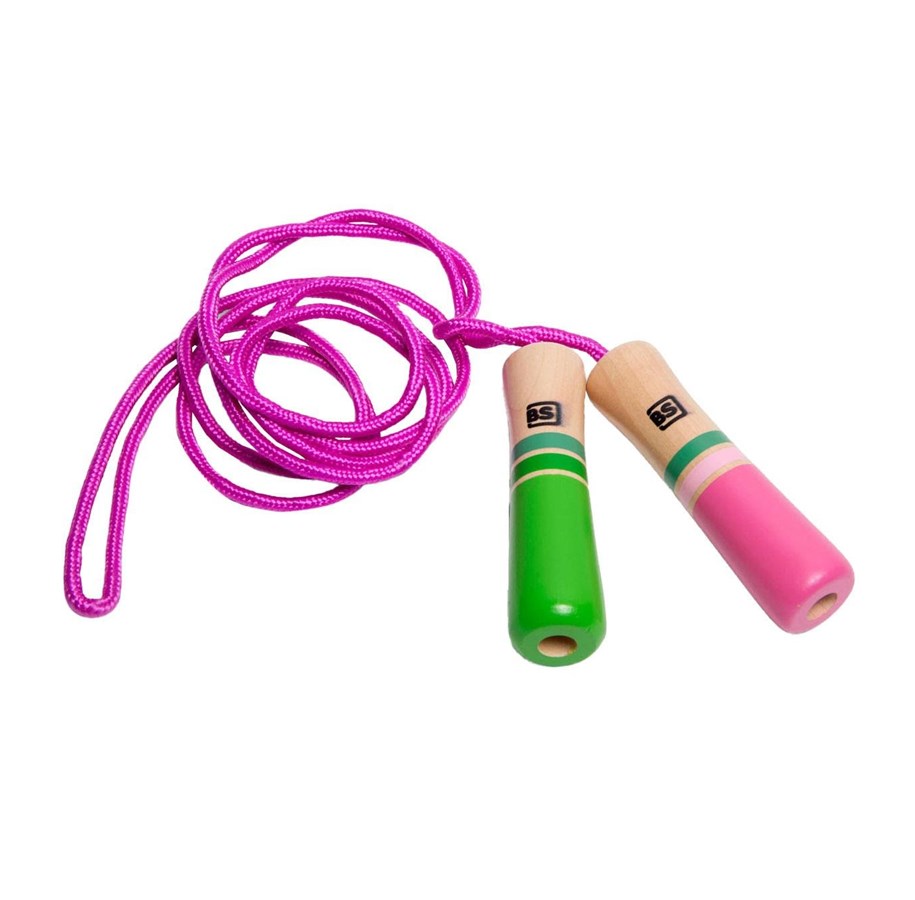 Utendørsleker - BS Toys - Jump Rope Pink with Wooden Handles - GA379