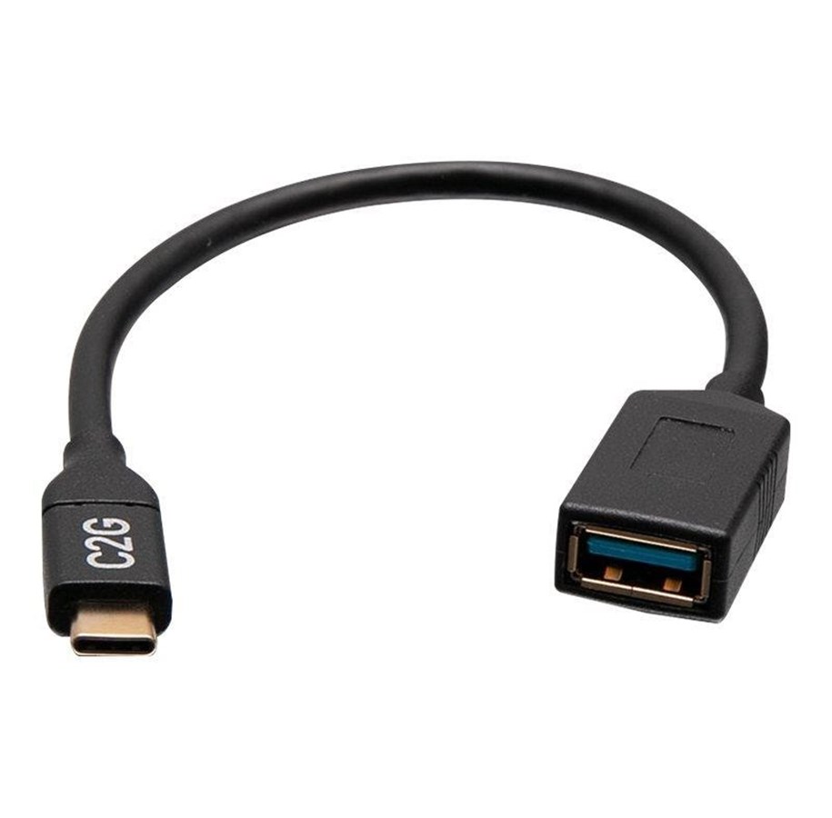 USB - C2G USB-C Male to USB-A Female SuperSpeed USB 5Gbps Adapter Converter - USB-C cable - USB Type A to 24 pin USB-C - 15 cm - C2G29515