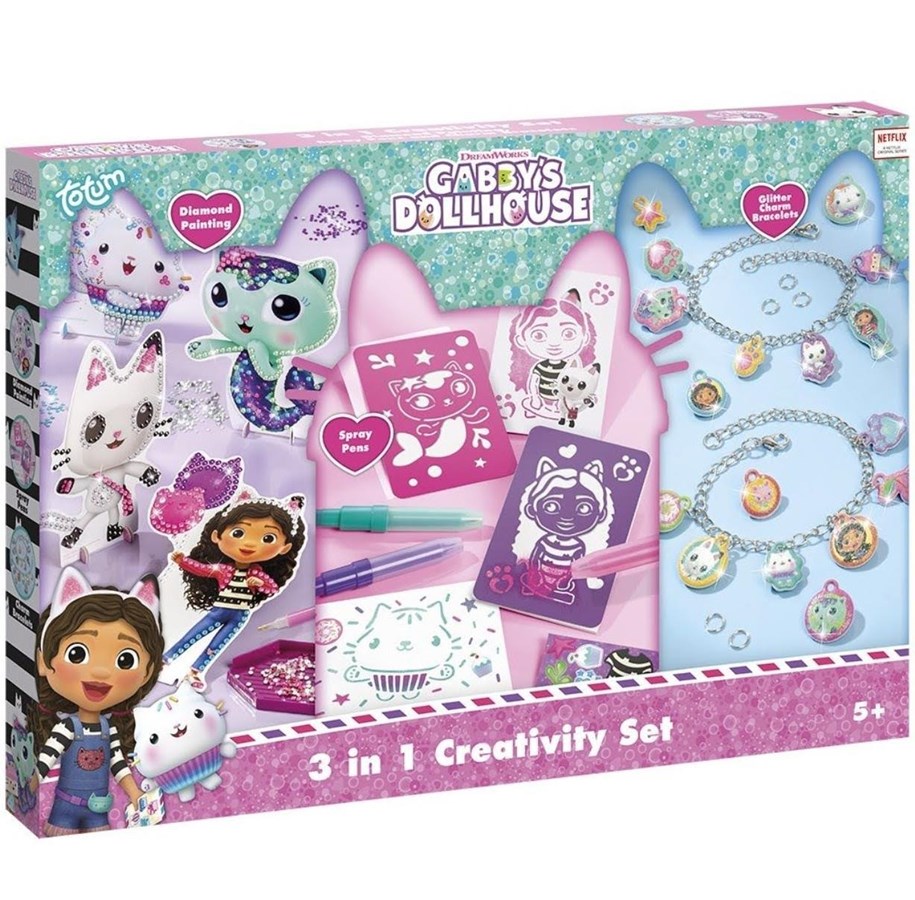 Hobbyartikler - Totum GABBY´S DOLLHOUSE 3 in 1 set - 420366