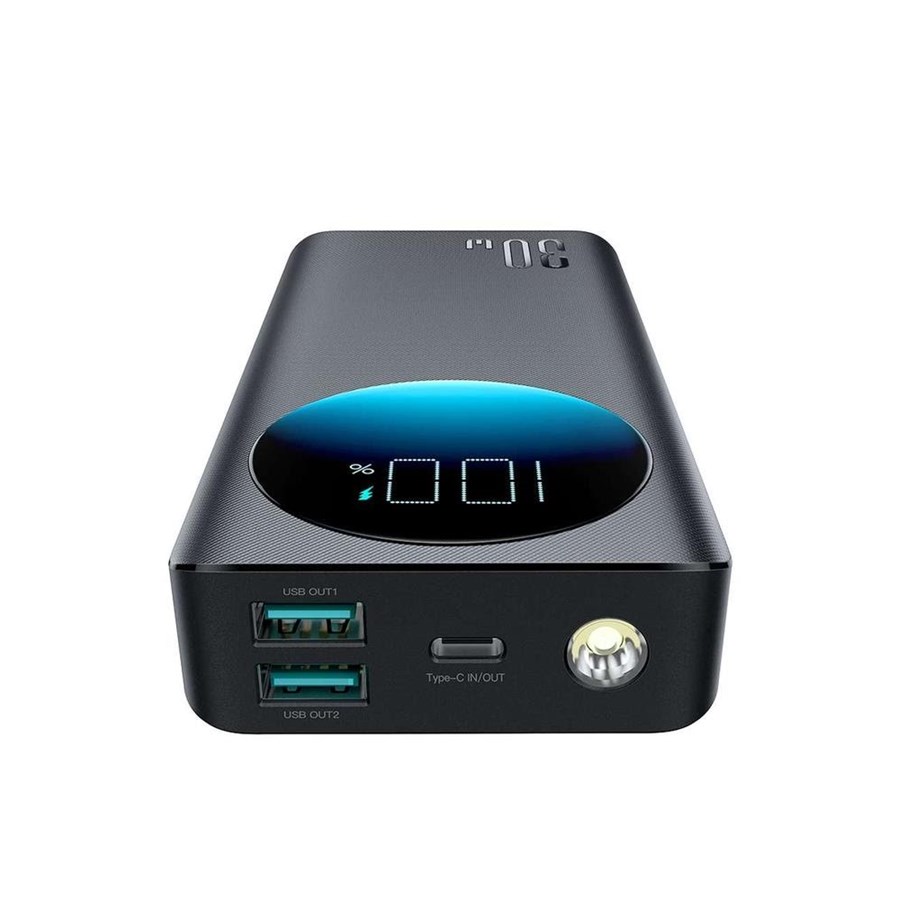Nødlader - Joyroom Powerbank JR-PBF02 30W 20000mAh + USB-A - USB-C cable 0.25m - black Nødlader - Svart - 20000 mAh - JR-PBF02 Black