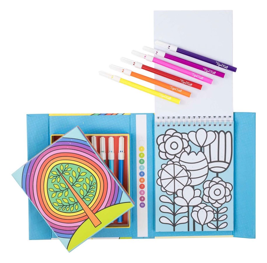 Kreative leker - Selecta Play Color by Number - Rainbow Garden - TT0645