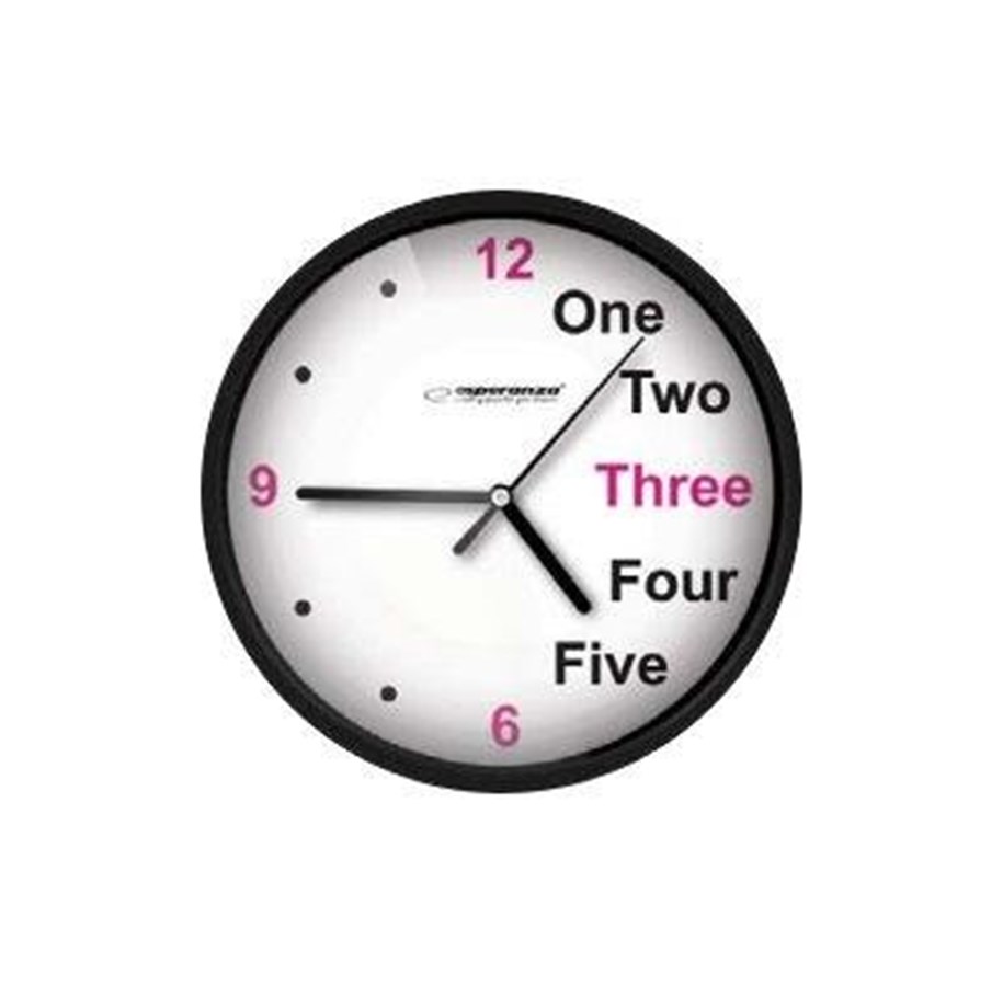 Dekorasjon - Esperanza PRAGUE - clock - quartz - wall mountable - 20 cm - EHC014K - 5901299929926