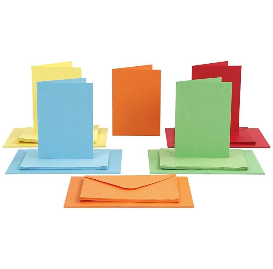 Konvolutt - Creativ Company Cards and Envelopes Various Colors 50 Sets - 23107