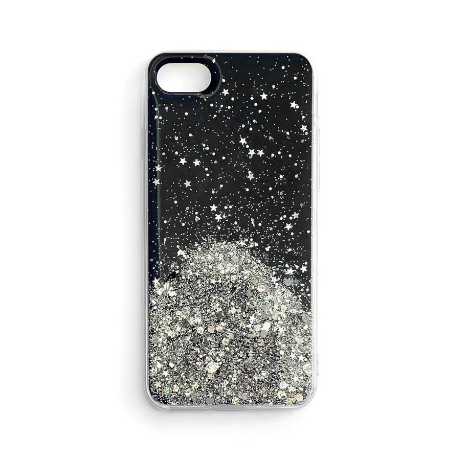 Mobil - Deksel og etui - Wozinsky Star Glitter Shiny Glitter Cover Cover for Samsung Galaxy A42 5G Black - 9111201922594