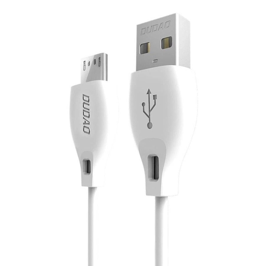 USB - Dudao L4M USB-A - MicroUSB 2.4 A 1m cable - white - 6976625335138