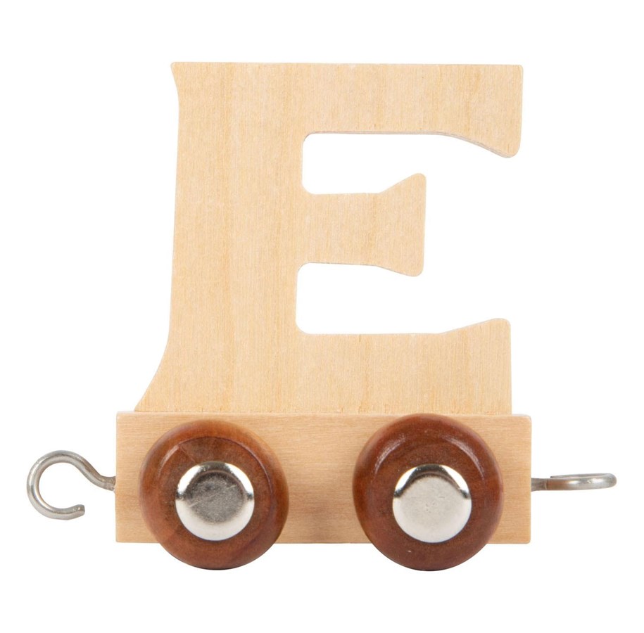 Babyleker - Small Foot - Wooden Letter Train - E - 12 pieces - 7464-display12