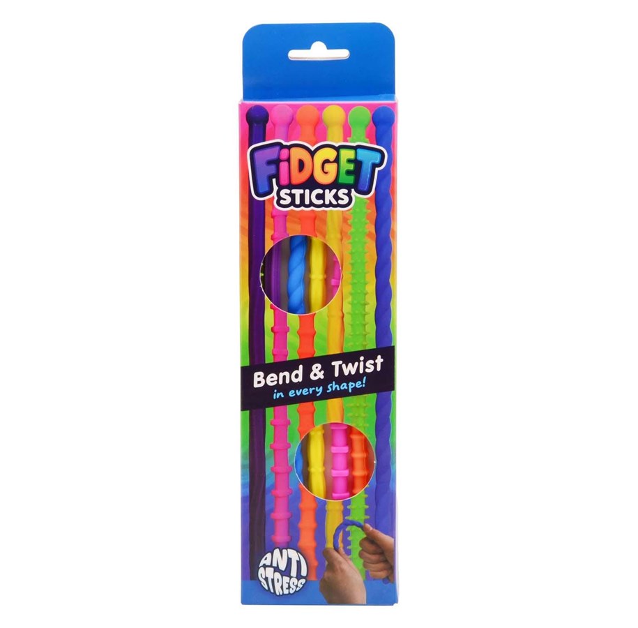 Små gaver til barn - Johntoy Anti Stress Fidget Twisters - 6st. - 24648