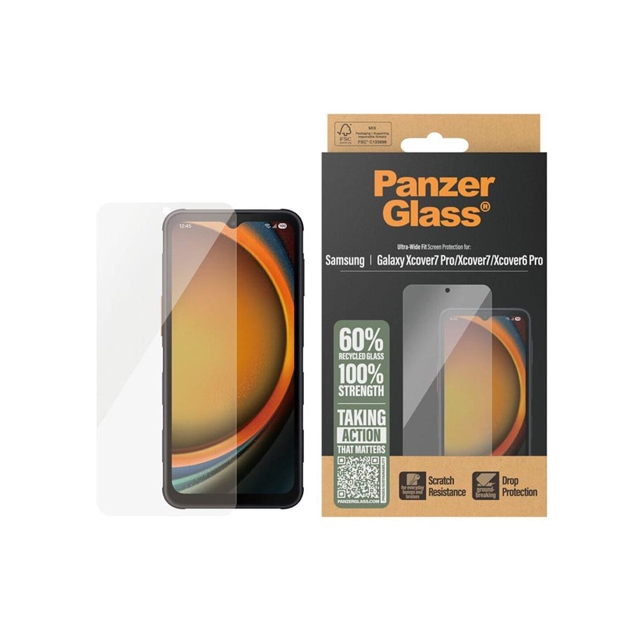 Mobil - Beskyttelsesglass - PanzerGlass - screen protector for mobile phone - bulk ultra-wide fit - BULKPG74889