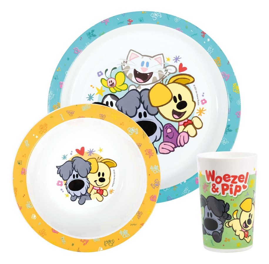 Babyleker - Bambolino Toys Woezel & Pip Dining set 3 pieces. - 671386