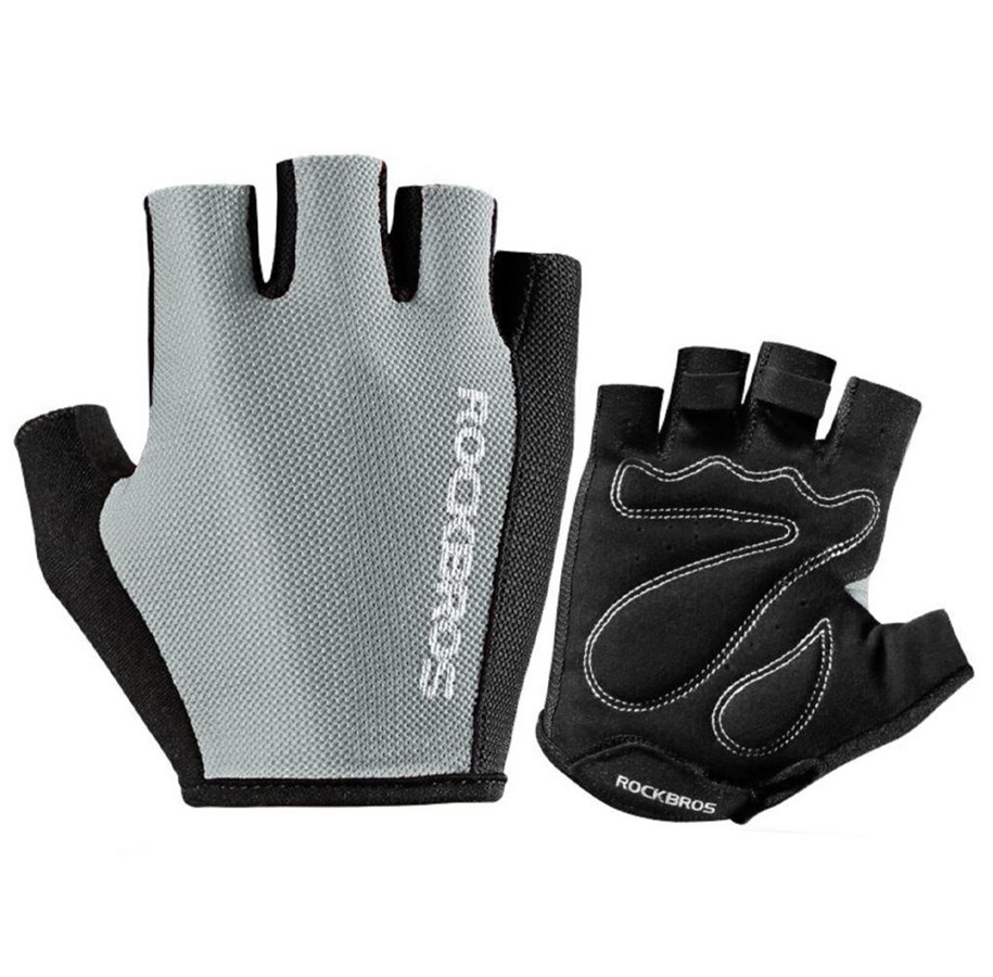 Sykkelutstyr - Rockbros S099GR cycling gloves size M - gray - S099GR-M