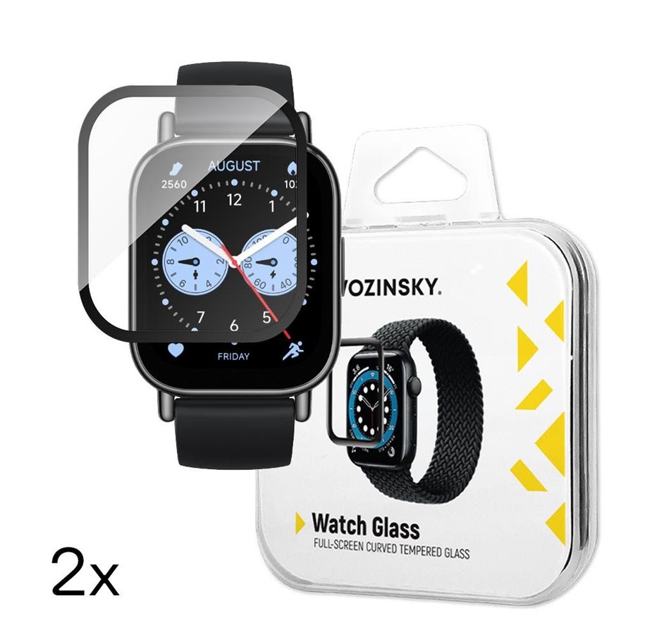 Smartklokke - Tilbehør - Wozinsky Full Glue Tempered Glass for Xiaomi Redmi Watch 5 Lite (2 pcs.) - 5907769366376