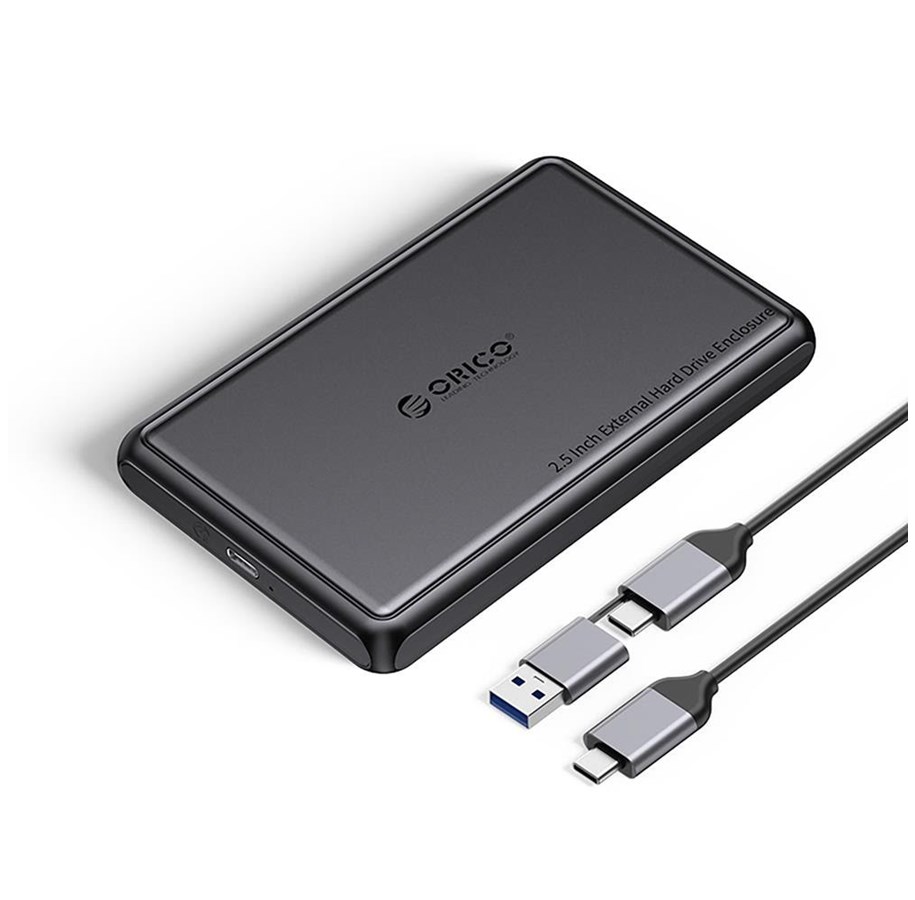 SSD - ORICO DDL25-C3 2.5" HDD/SSD USB-C 5Gb/s Disk Drive - Black - DDL25-C3-BK-BP