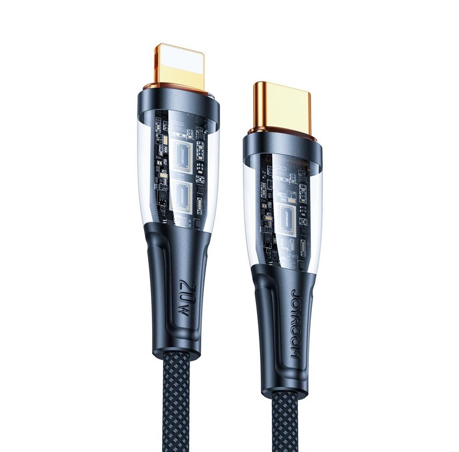 USB - Joyroom Star-Cloud Series A3 USB-C / Lightning Cable 20W 1.2m with Smart Switch - Black - S-CL020A3-black