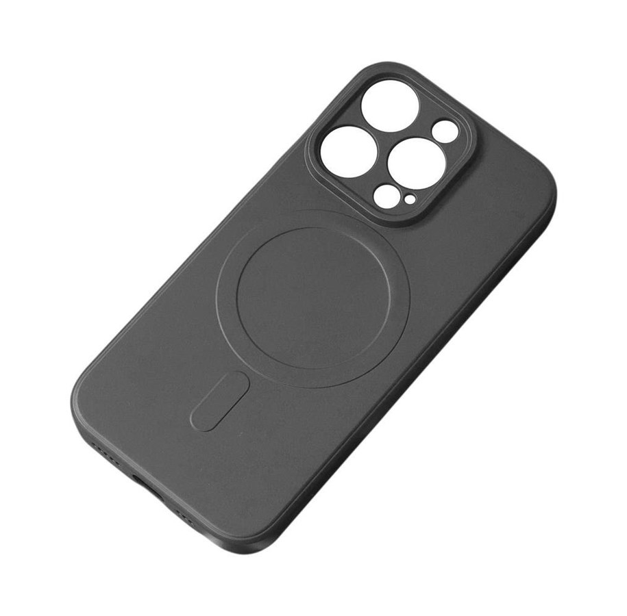 Mobil - Deksel og etui - Hurtel MagSafe Compatible Silicone Case for iPhone 15 Plus Silicone Case - Black - 5907769356834