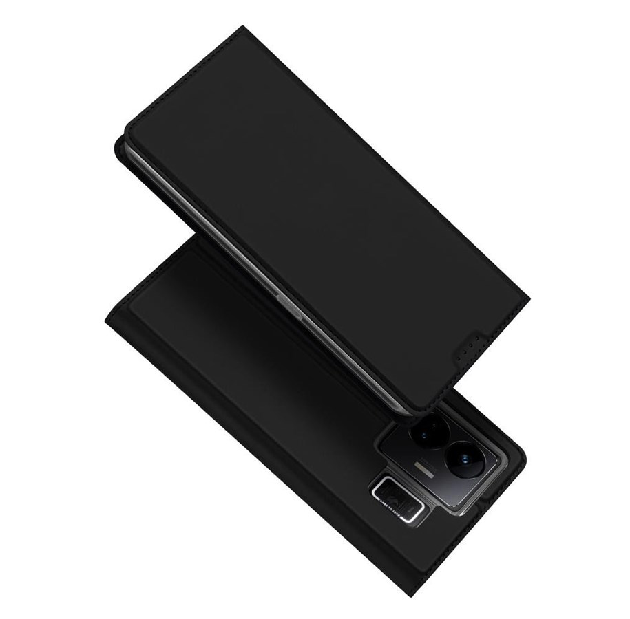 Mobil - Deksel og etui - Dux Ducis Skin Pro Case for Realme GT Neo 5 / Realme GT3 Flip Cover Card Wallet Stand Black - 6934913029817