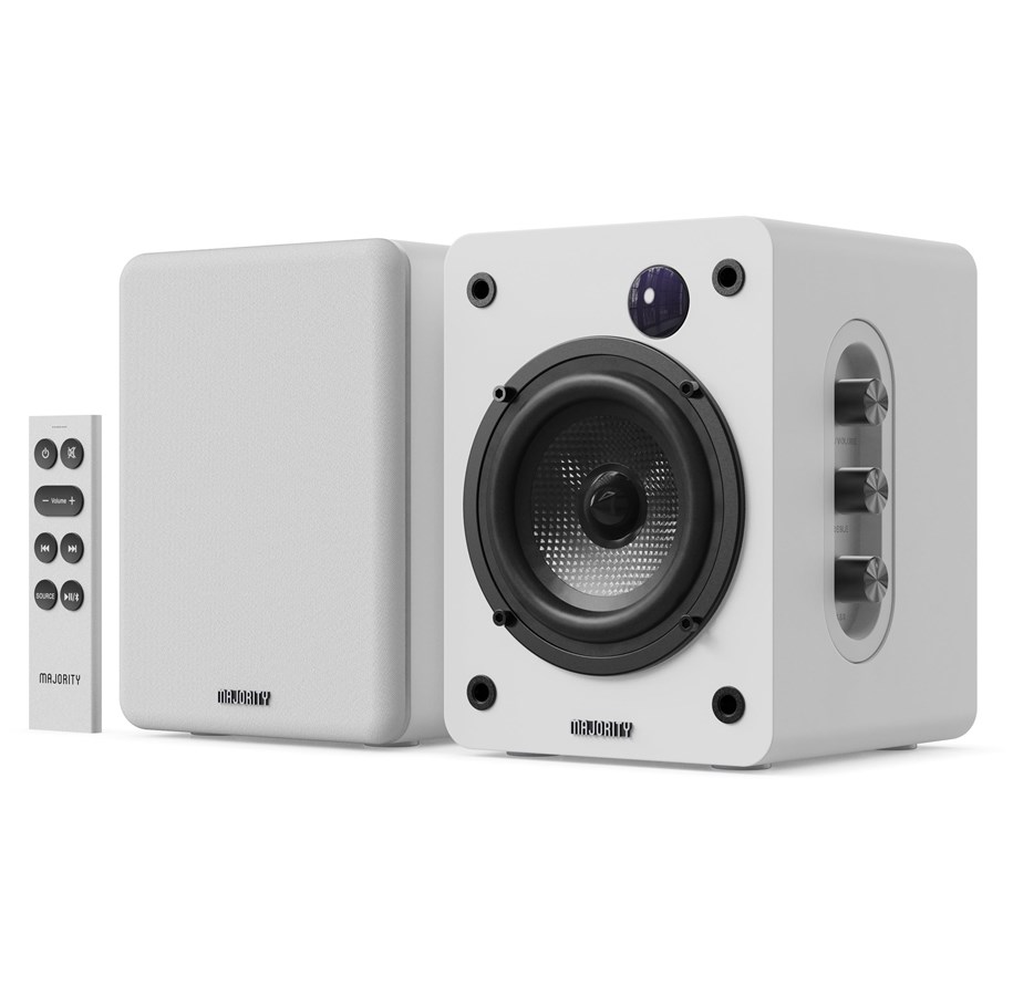 HiFi speakers - Majority D50X Bluetooth Bookshelf Speakers - White - 1000003125