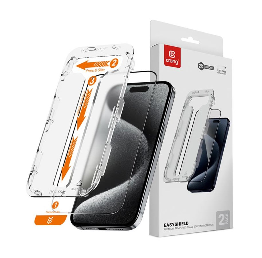 Mobil - Beskyttelsesglass - CRONG EasyShield 2-Pack - Tempered Glass iPhone 14 Pro (2 pieces) - CRGES2PIP1461P