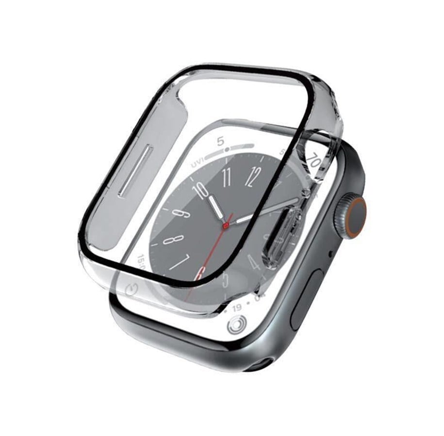 Smartklokke - Tilbehør - CRONG Hybrid Watch Case - Case with Glass for Apple Watch 44mm (Clear) - CRG-44HS-CLR
