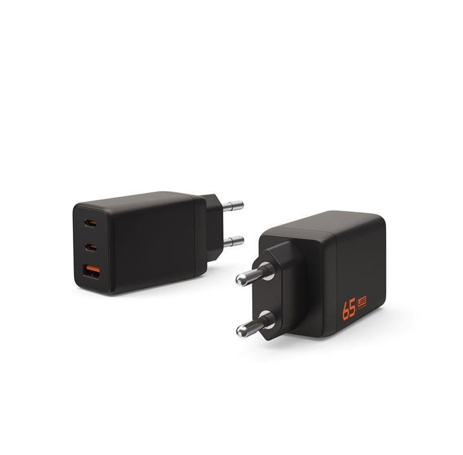 Mobil - Adaptere og ladere - UAG SRGE 65W 3Port 2USB-C - 1USB-AWall Charger EU Black - 9B443711V4040