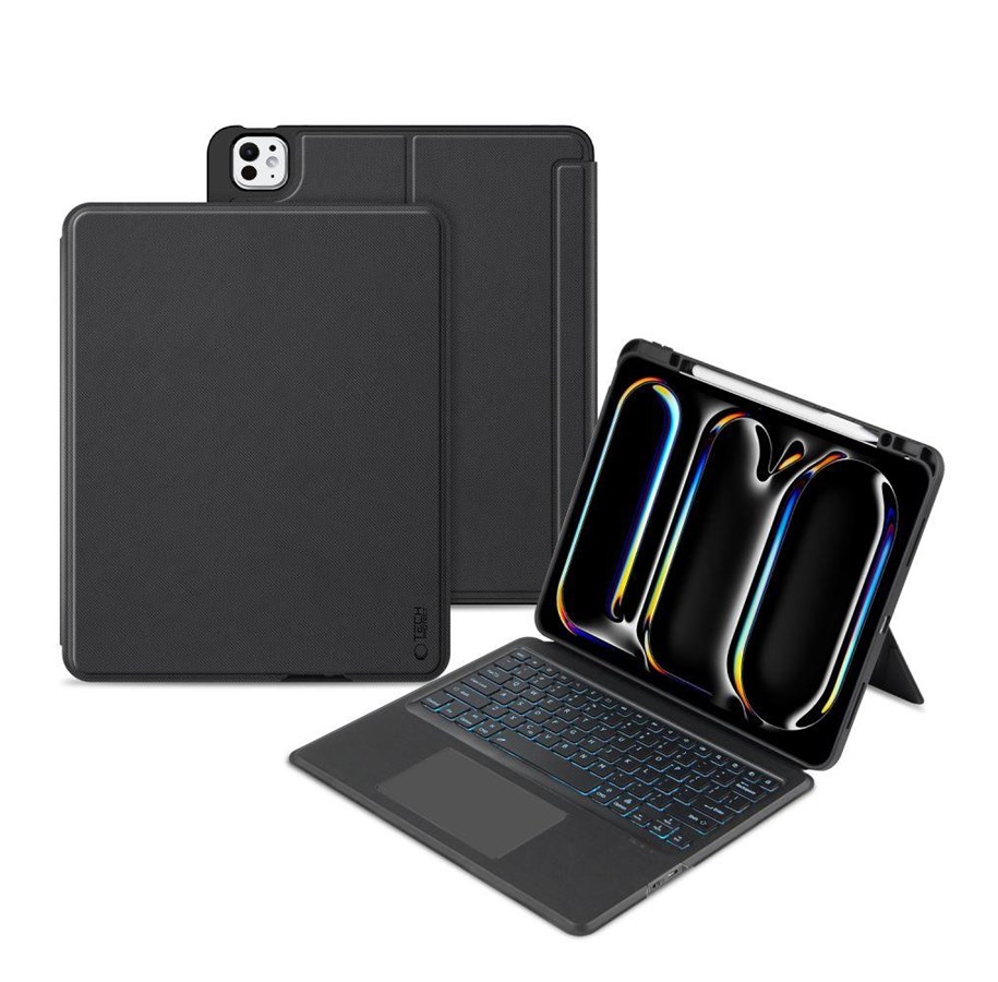 Nettbrett - Deksler og etui - Tech-Protect SC Mag Pen + Keyboard iPad Pro 13" 7th Gen Case (2024) - Black - 5906302308590