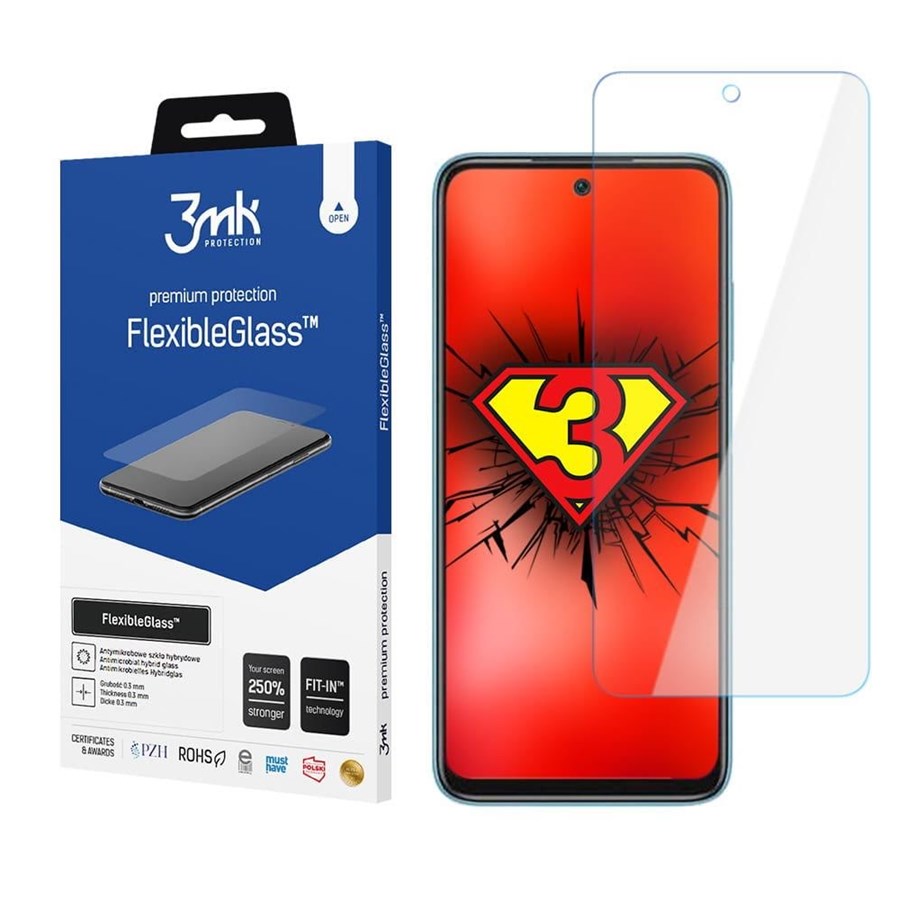 Mobil - Beskyttelsesglass - 3mk Xiaomi Redmi 10 2022 -  FlexibleGlass™ - 5903108463355