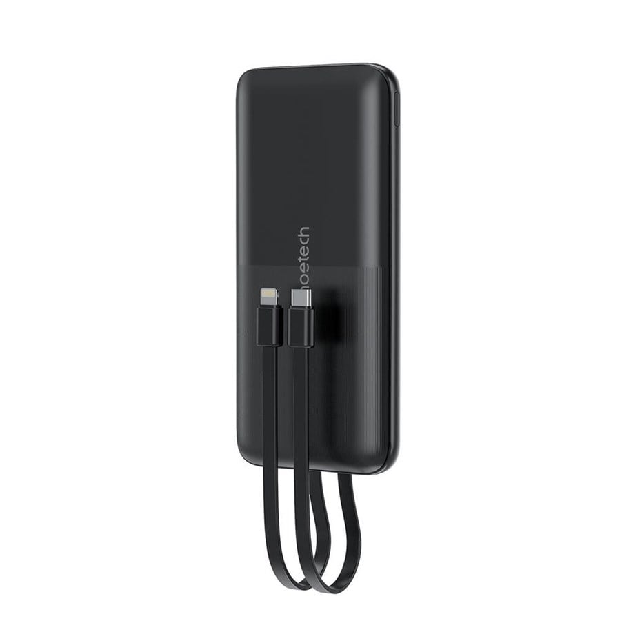 Nødlader - Choetech B654 22.5W USB-A / USB-C / Micro USB with Built-in USB-C / Lightning Cable - Black - 10000 mAh - 01.01.04.XX-B654-BK