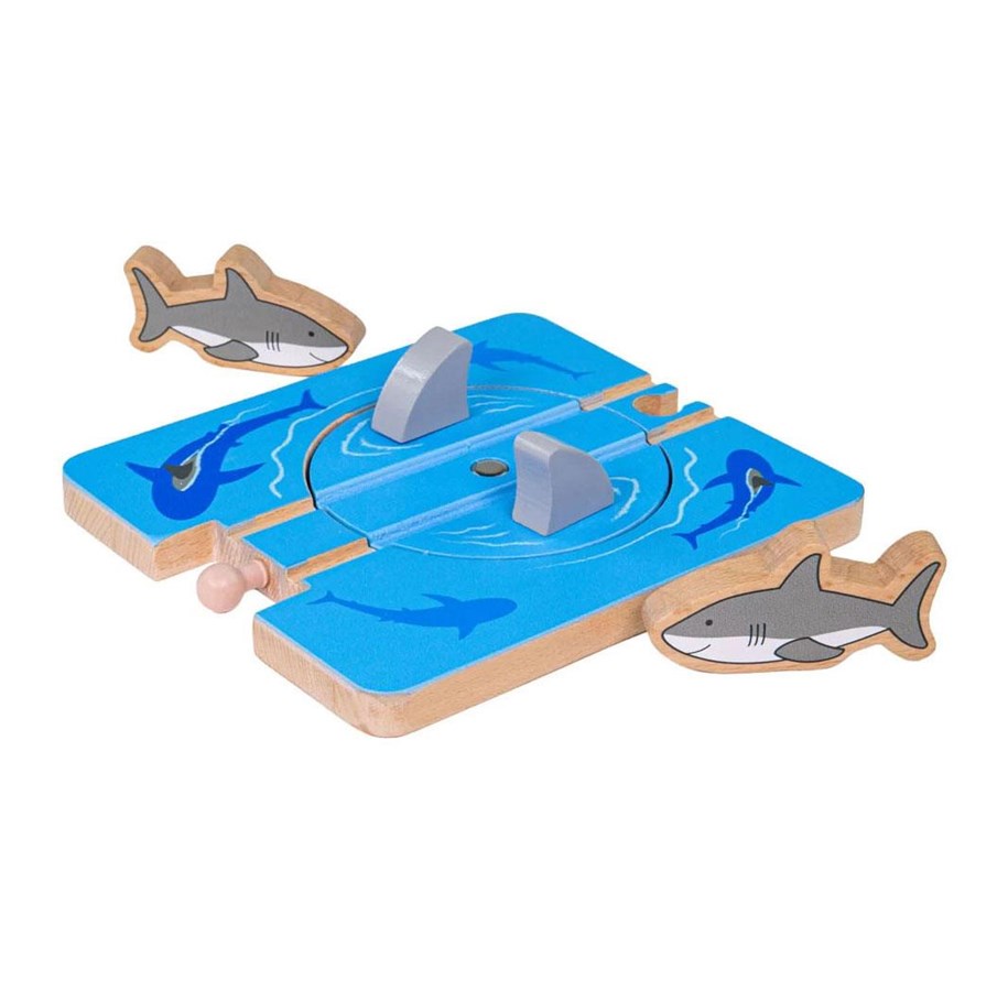 Treleker - Bigjigs Wooden Rails - Shark Attack - 4-piece - BJT176