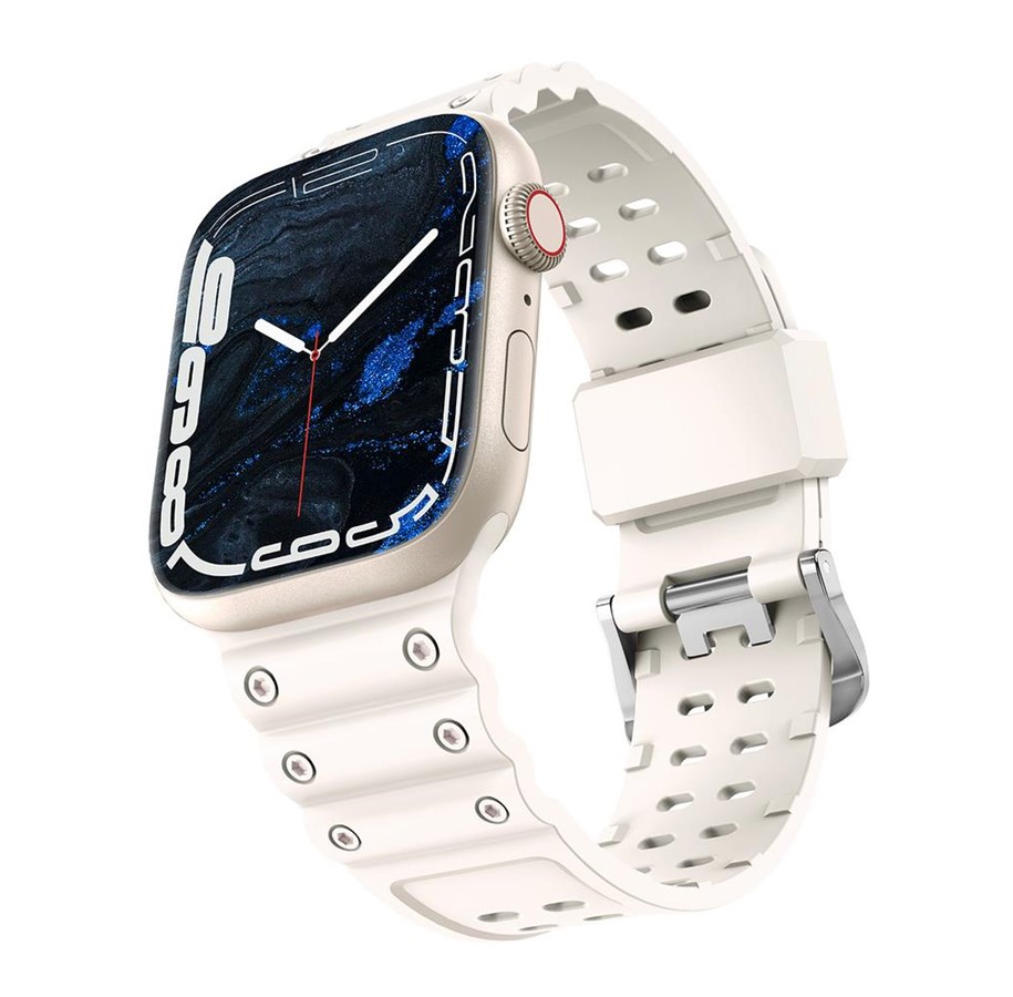 Smartklokke - Tilbehør - Hurtel Strap Triple Protection for Apple Watch 38 / 40 / 41 mm Band Bracelet - Beige - 9145576276143