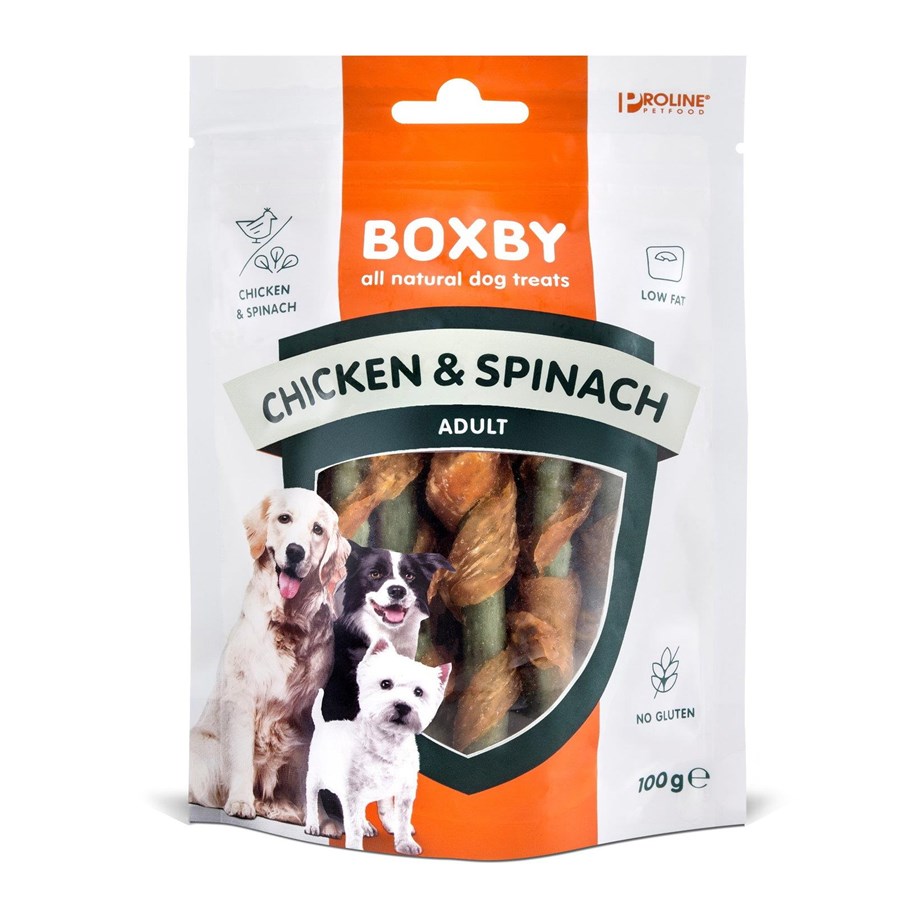 Hund - BOXBY Kylling & Spinat 100g. - 10863