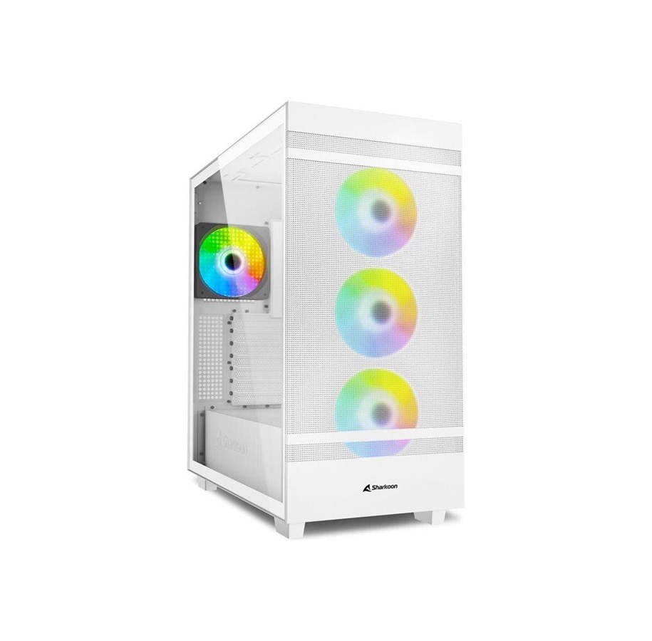 Kabinett - Sharkoon Rebel C50 RGB - Kabinett - Tower - Hvit - 4044951038251